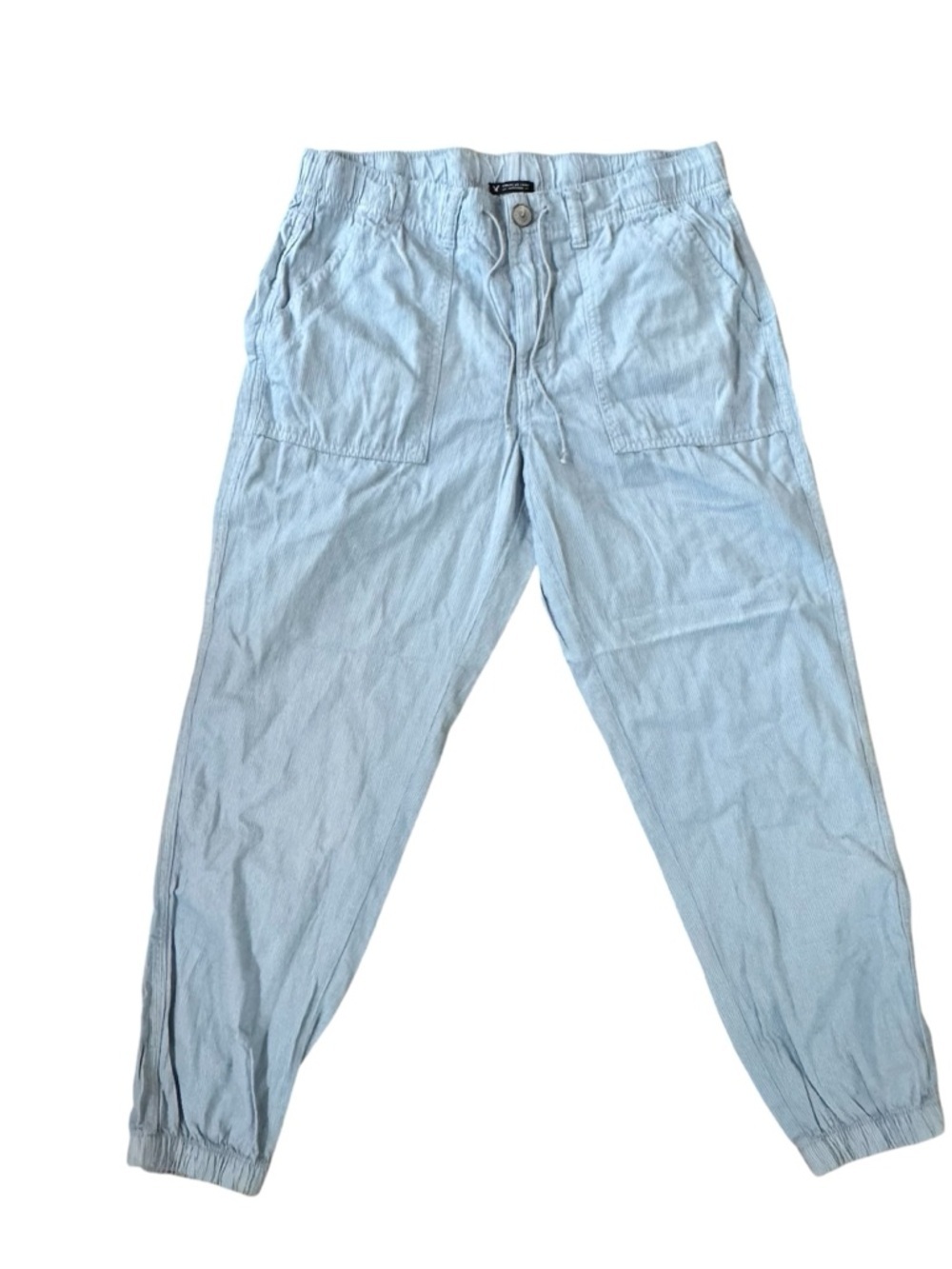 American Eagle Outfitters Women’s Blue/White Relaxed Fit Jogger Pants Sz 16 NWOT
